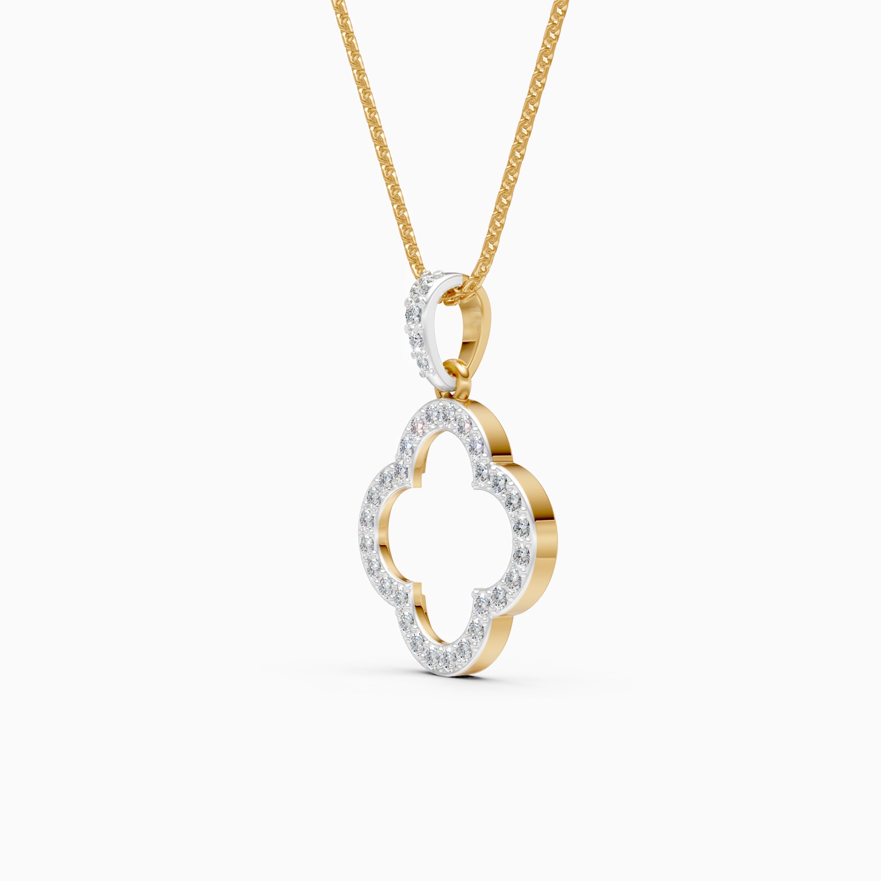 Clover Lab Grown Diamond Pendant Necklace